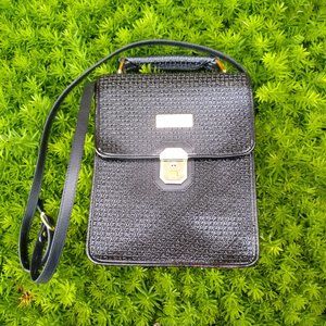 New Rare French Designer Ted Lapidus Top Grain Gen. Leather Men's Messenger Bag